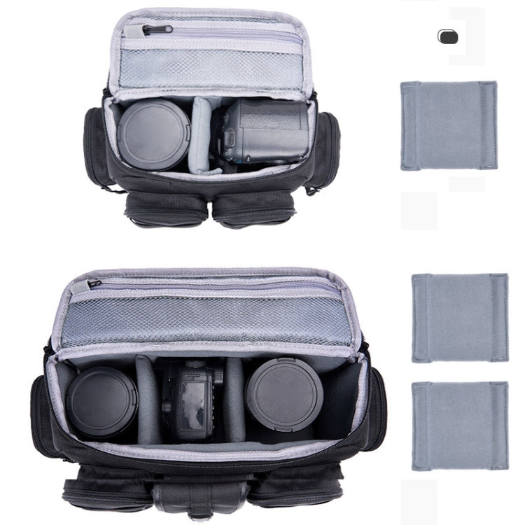 Cwatcun D96 Waist Camera Bag Sling Shoulder Camera Bag, Size:29.5 x 17.5 x 18cm(Black)