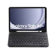 For Samsung Galaxy Tab A9+ X210/X215/X215 A09B Candy Color TPU Bluetooth Keyboard Leather Tablet Case with Pen Holder(Black)