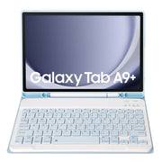 For Samsung Galaxy Tab A9+ X210/X215/X215 A09B Candy Color TPU Bluetooth Keyboard Leather Tablet Case with Pen Holder(Ice Blue)