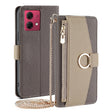 For Motorola Moto G84 5G Crossbody Litchi Texture Leather Phone Case(Grey) - Motorola Cases by PMC TechLife | Online Shopping South Africa | PMC TechLife | Buy Now Pay Later Mobicred