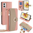 For Motorola Moto G73 5G Crossbody Litchi Texture Leather Phone Case(Pink) - Motorola Cases by PMC TechLife | Online Shopping South Africa | PMC TechLife | Buy Now Pay Later Mobicred