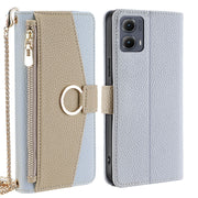 For Motorola Edge 5G 2024 Crossbody Litchi Texture Leather Phone Case(Blue)