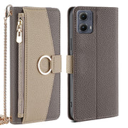 For Motorola Edge 5G 2024 Crossbody Litchi Texture Leather Phone Case(Grey)