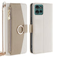 For Motorola Edge 50 5G Crossbody Litchi Texture Leather Phone Case(White) - Motorola Cases by PMC TechLife | Online Shopping South Africa | PMC TechLife | Buy Now Pay Later Mobicred