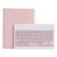 For Samsung Galaxy Tab A9 X110/X115 A221B Candy Color TPU Bluetooth Keyboard Leather Tablet Case with Pen Holder(Pink) - Samsung Keyboard by PMC TechLife | Online Shopping South Africa | PMC TechLife