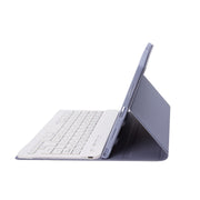For Samsung Galaxy Tab A9 X110/X115 A221B Candy Color TPU Bluetooth Keyboard Leather Tablet Case with Pen Holder(Purple)
