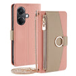 For OnePlus Nord CE3 5G Crossbody Litchi Texture Leather Phone Case(Pink) - OnePlus Cases by PMC TechLife | Online Shopping South Africa | PMC TechLife | Buy Now Pay Later Mobicred