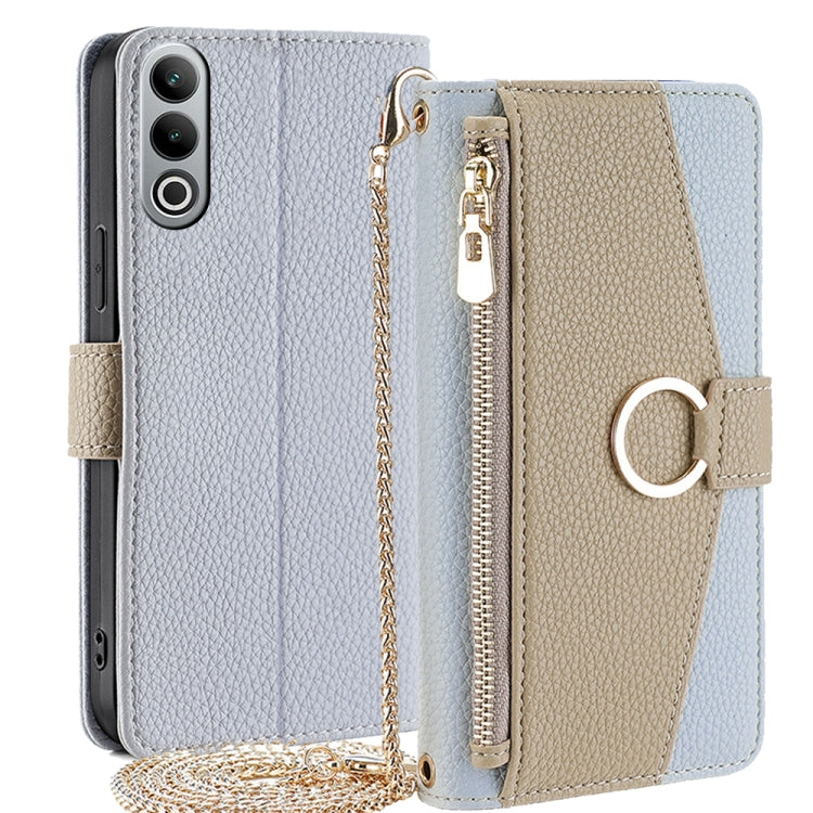 For OnePlus Nord CE4 Crossbody Litchi Texture Leather Phone Case(Blue)