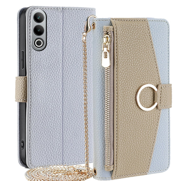 For OnePlus Nord CE4 Crossbody Litchi Texture Leather Phone Case(Blue)