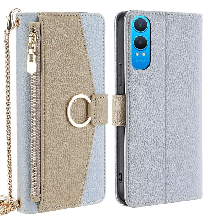 For OnePlus Nord CE 4 Lite 5G Crossbody Litchi Texture Leather Phone Case(Blue)