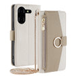 For Tecno Pova 5 Pro Crossbody Litchi Texture Leather Phone Case(White) - Tecno Cases by PMC TechLife | Online Shopping South Africa | PMC TechLife | Buy Now Pay Later Mobicred