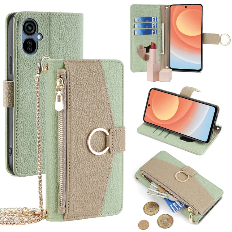 For Tecno Camon 19 Neo Crossbody Litchi Texture Leather Phone Case(Green)