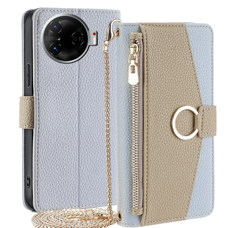 For Tecno Camon 30 Pro 5G Crossbody Litchi Texture Leather Phone Case(Blue)