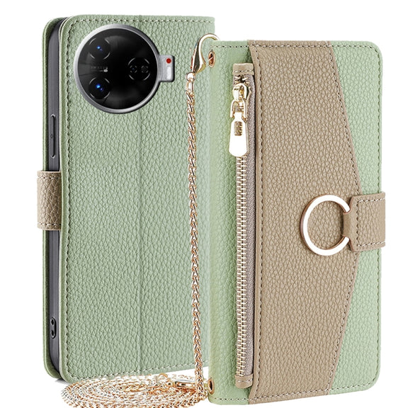 For Tecno Camon 30 Pro 5G Crossbody Litchi Texture Leather Phone Case(Green)