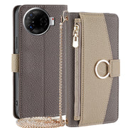 For Tecno Camon 30 Pro 5G Crossbody Litchi Texture Leather Phone Case(Grey)