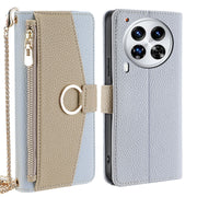 For Tecno Camon 30 Premier 5G Crossbody Litchi Texture Leather Phone Case(Blue)