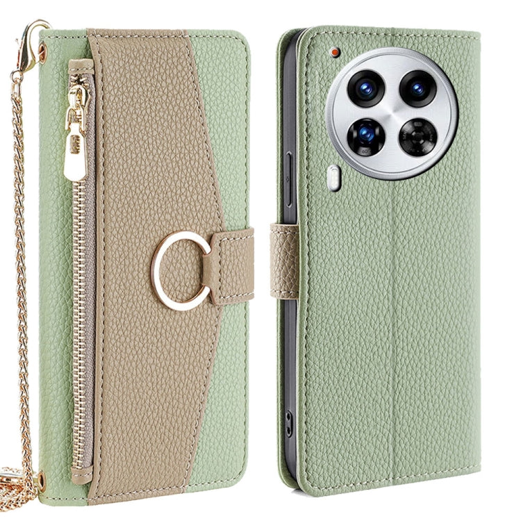 For Tecno Camon 30 Premier 5G Crossbody Litchi Texture Leather Phone Case(Green)