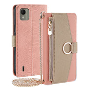 For Nokia C110 4G Crossbody Litchi Texture Leather Phone Case(Pink)