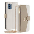 For Nokia C300 4G Crossbody Litchi Texture Leather Phone Case(White) - Nokia Cases by PMC TechLife | Online Shopping South Africa | PMC TechLife | Buy Now Pay Later Mobicred