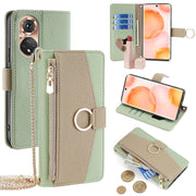For Honor 50 Crossbody Litchi Texture Leather Phone Case(Green)