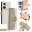 For Honor 50 Crossbody Litchi Texture Leather Phone Case(White) - Honor Cases by PMC TechLife | Online Shopping South Africa | PMC TechLife | Buy Now Pay Later Mobicred