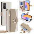 For Honor 10X Lite Crossbody Litchi Texture Leather Phone Case(White) - Honor Cases by PMC TechLife | Online Shopping South Africa | PMC TechLife | Buy Now Pay Later Mobicred