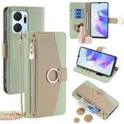 For Honor X7a Crossbody Litchi Texture Leather Phone Case(Green)
