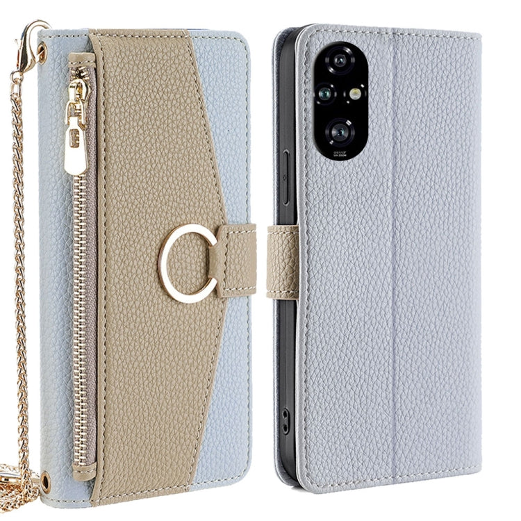 For Honor 200 Pro 5G Crossbody Litchi Texture Leather Phone Case(Blue)