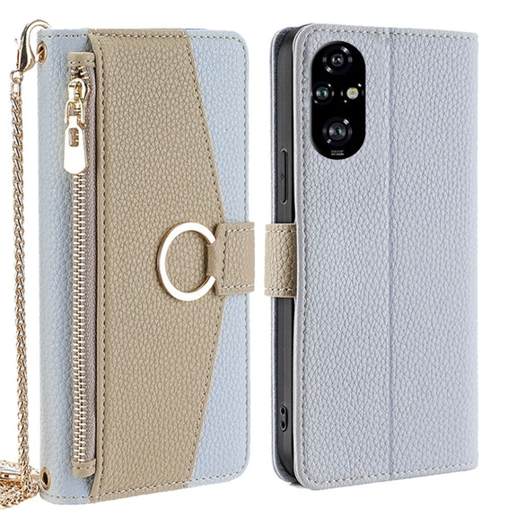 For Honor 200 Pro 5G Crossbody Litchi Texture Leather Phone Case(Blue)