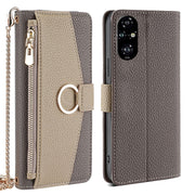 For Honor 200 Pro 5G Crossbody Litchi Texture Leather Phone Case(Grey)