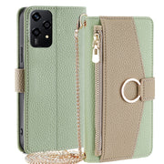 For Honor 200 Lite 5G Global Crossbody Litchi Texture Leather Phone Case(Green)