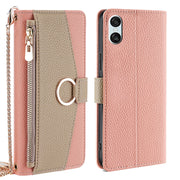 For Sony Xperia 10 VI Crossbody Litchi Texture Leather Phone Case(Pink)