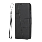 For OPPO A79 5G Stitching Calf Texture Buckle Leather Phone Case(Black)
