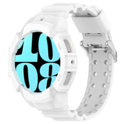 For Samsung Galaxy Watch 6 40mm Armor Silicone Watch Band + Watch Case Set(White)