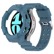 For Samsung Galaxy Watch 6 40mm Armor Silicone Watch Band + Watch Case Set(Blue) - Watch Bands by PMC TechLife | Online Shopping South Africa | PMC TechLife