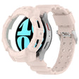 For Samsung Galaxy Watch 6 40mm Armor Silicone Watch Band + Watch Case Set(Pink) - Watch Bands by PMC TechLife | Online Shopping South Africa | PMC TechLife