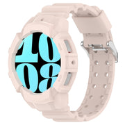 For Samsung Galaxy Watch 6 40mm Armor Silicone Watch Band + Watch Case Set(Pink)