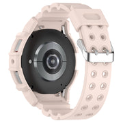 For Samsung Galaxy Watch 6 40mm Armor Silicone Watch Band + Watch Case Set(Pink)