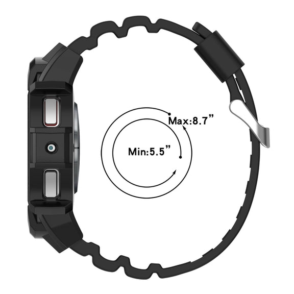 For Samsung Galaxy Watch 6 40mm Armor Silicone Watch Band + Watch Case Set(White)