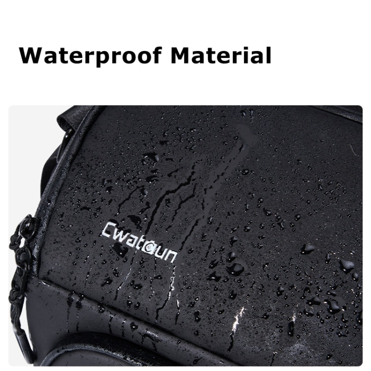 Cwatcun D101 Crossbody Camera Bag Photography Lens Shoulder Bag, Size:29 x 24 x 17cm(Black)
