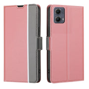For Motorola Edge 5G 2024 Twill Texture Side Button Leather Phone Case(Pink)