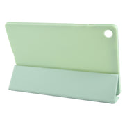 For Samsung Galaxy Tab A9+ Tri-fold Holder Flip Horizontal Flip TPU Leather Tablet Case(Green)