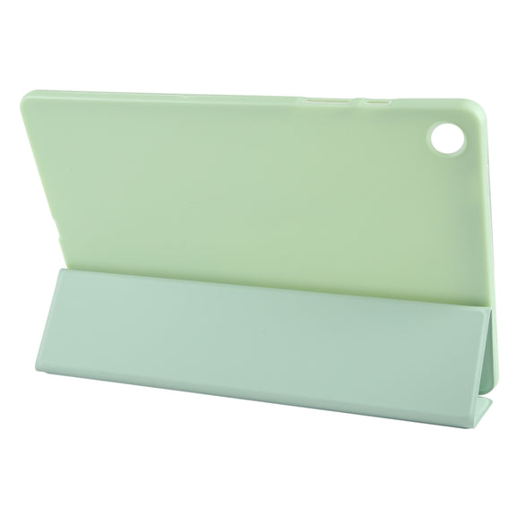 For Samsung Galaxy Tab A9+ Tri-fold Holder Flip Horizontal Flip TPU Leather Tablet Case(Green)