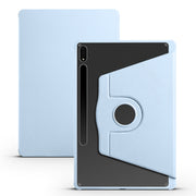 For Samsung Galaxy Tab S10+ / S9+ Acrylic 360 Degree Rotation Holder Tablet Leather Case(Ice Blue)
