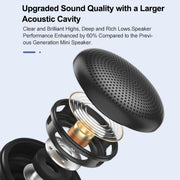 EWA A117 Portable Mini Magnetic Phone Holder Bluetooth Metal Speaker(Silver)