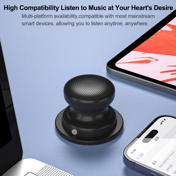 EWA A117 Portable Mini Magnetic Phone Holder Bluetooth Metal Speaker(Silver)