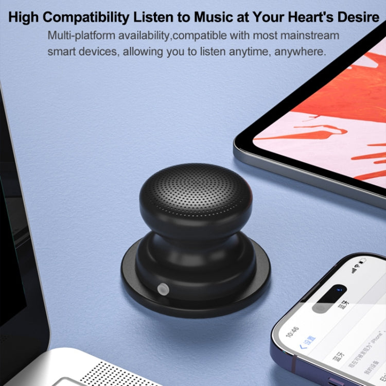 EWA A117 Portable Mini Magnetic Phone Holder Bluetooth Metal Speaker(Silver)