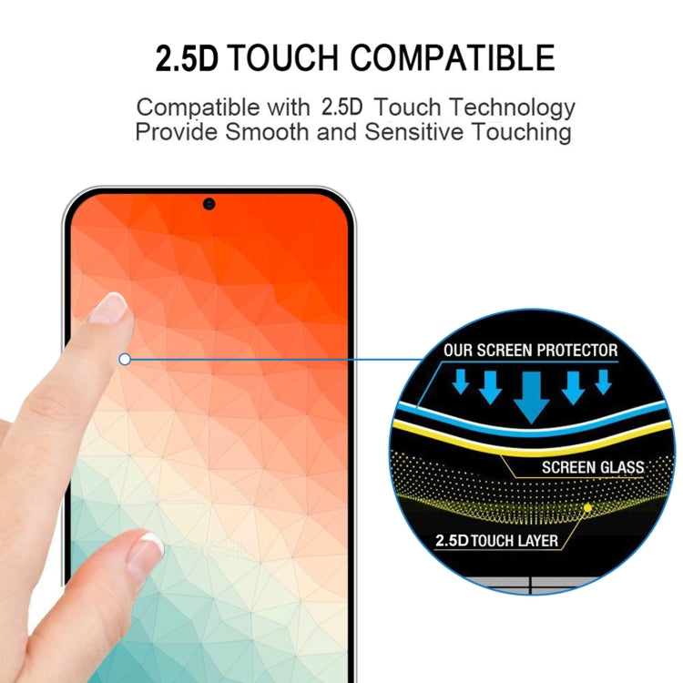 For Samsung Galaxy S24 5G Full Glue Screen Tempered Glass Film, Support Fingerprint Unlocking