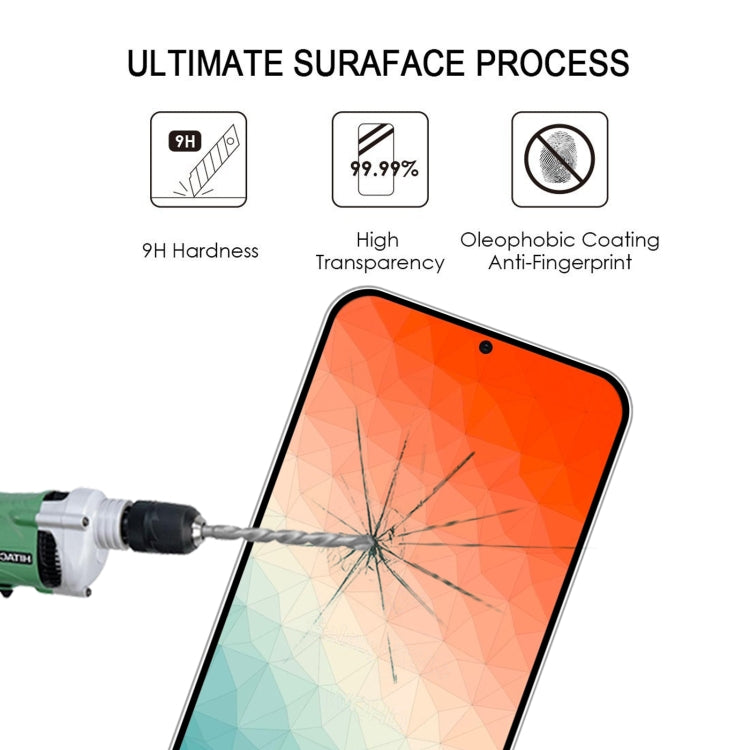 For Samsung Galaxy S24 5G Full Glue Screen Tempered Glass Film, Support Fingerprint Unlocking