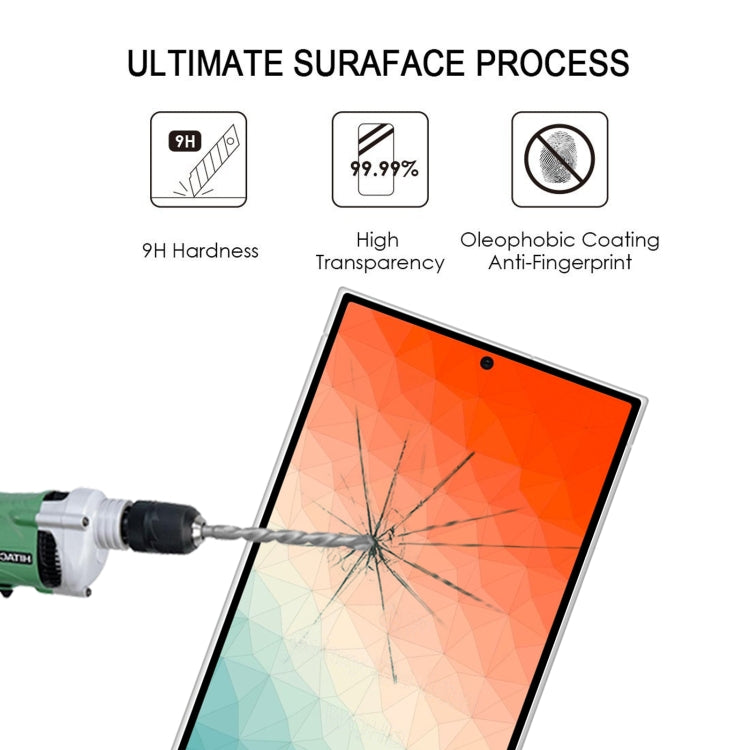 For Samsung Galaxy S24 Ultra 5G Full Glue Screen Tempered Glass Film, Support Fingerprint Unlocking